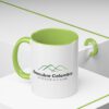 Taza Descubre Colombia Taza interior verde, exterior blanca con logo